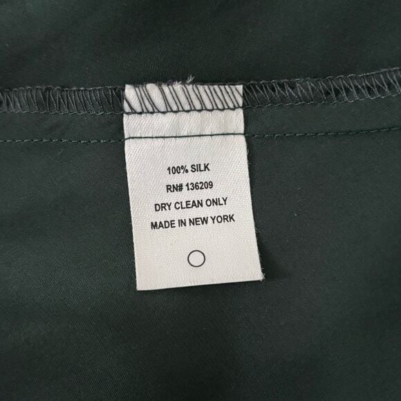 NWT Hatch Flutter Cami Slip Ruffle Silk Midi Dress Dark Green P One Size Petite - Picture 9 of 10